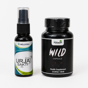 Urja Shakti Oil & Wild Capsules Combo – Strength, Stamina & Vitality Support for Men